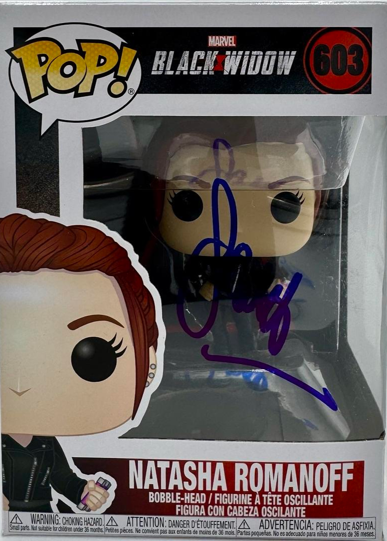 Scarlett Johanssen Signed Funko Pop #603 Natasha Romanoff (Avengers / Black Widow) *VERY RARE* - Beckett COA w/full letter of authenticity